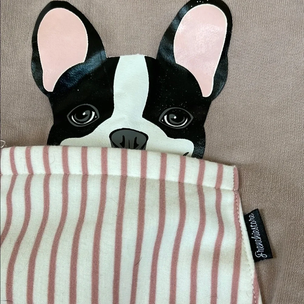 Pink and White Striped Dog Hoodie